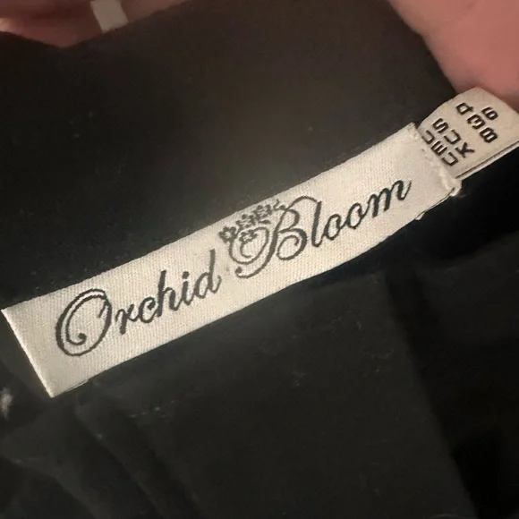 Orchid Bloom Punk/Goth Black Short Sleeve Military Style Dress - Picture 6 of 6